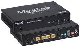 500424-EU HDMI/HDBT 1X4 SPLITTER, RS232, UHD-4K, EU