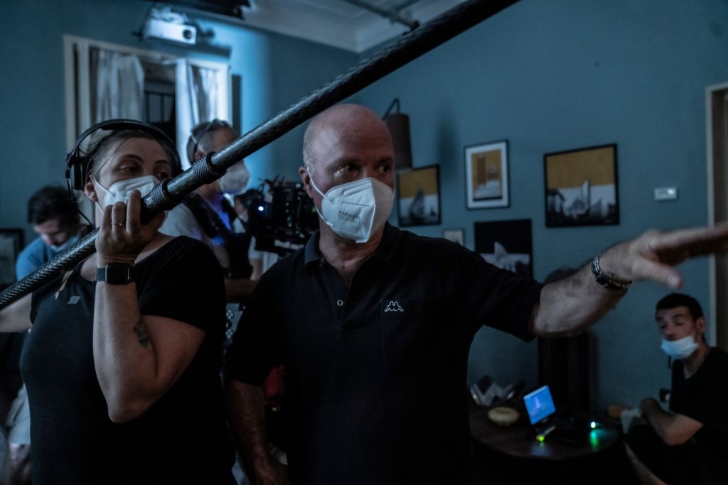 Roberto Mozzarelli, Production Sound Mixer nel set di Il più bel giorno della nostra vita